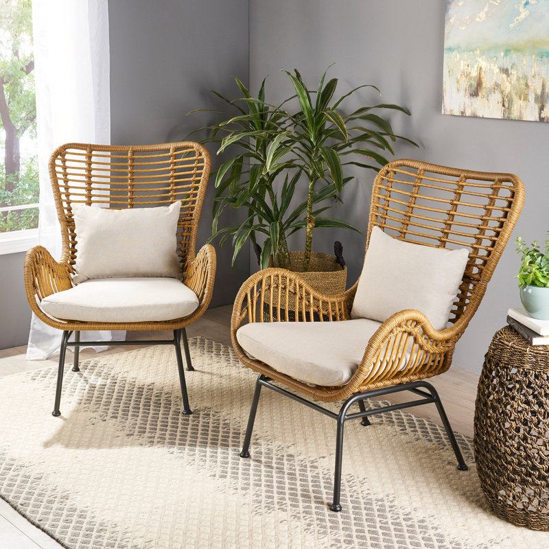Bungalow Rose Tarnowski Indoor Wicker Club Chair & Reviews Wayfair.ca